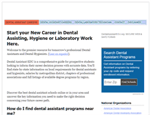 Tablet Screenshot of dentalassistantedu.org